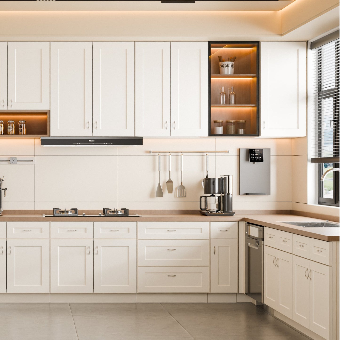 White Shaker Solid Wood Wall Cabinet with Soft-Close Doors