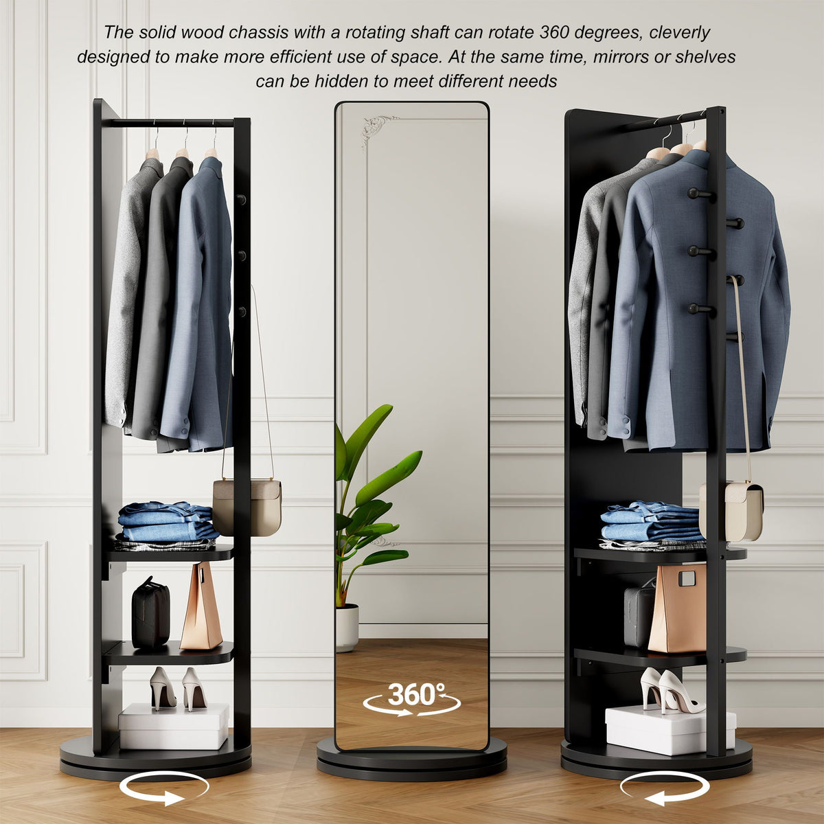 3 In 1 Multifunctional Full Length Clothing Mirror