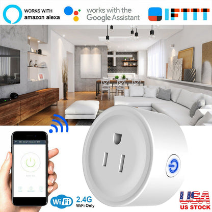 WiFi Smart Plug Outlet Wireless Smart Socket APP Remote Voice Control Timer Alexa Google US
