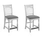 Slat Back Barstools (Set of 2) - Gray