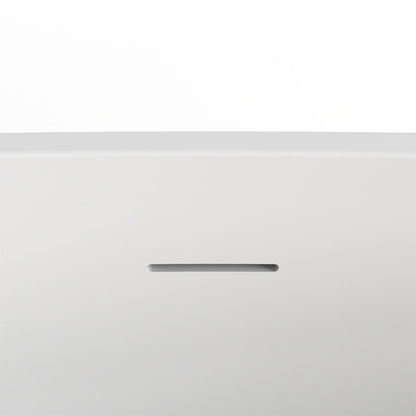 Solid Surface Soaking Freestanding Bathtub For Bathroom - Matte White