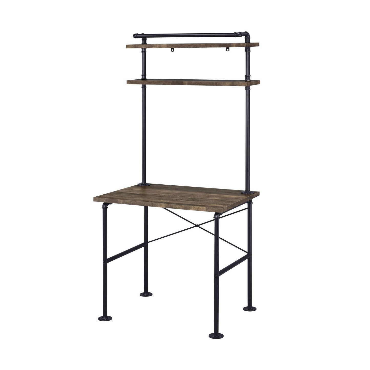Ensata Rustic Writing Desk - Black / Oak