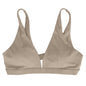 Women Deep V-Neck Sports Bras U-Shaped Back Sport Bras Padded StrappyÊCrop Open Back Low Impact Bras SexyÊFitnessÊTank Tops with Removable Pads for Gy