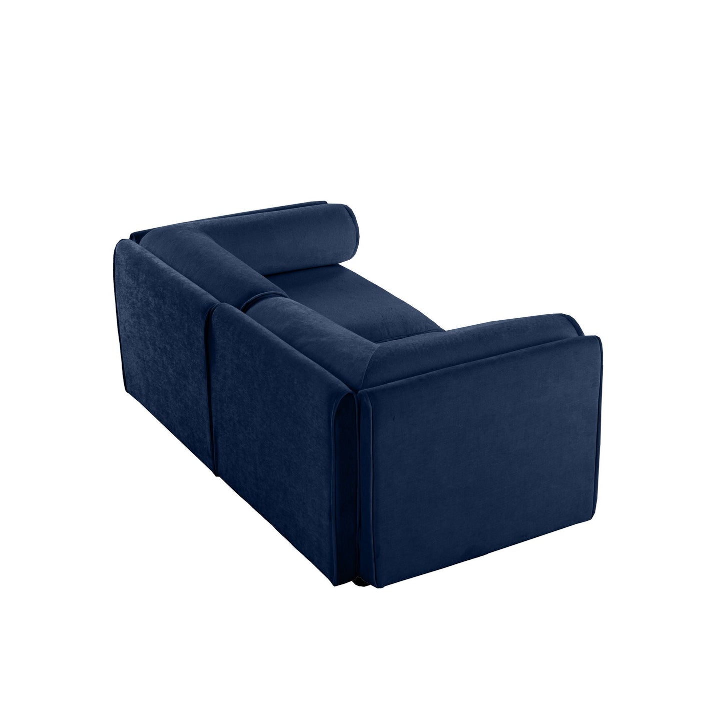 Stylish Sofa With Storage Seat And Cylindrical Backrest