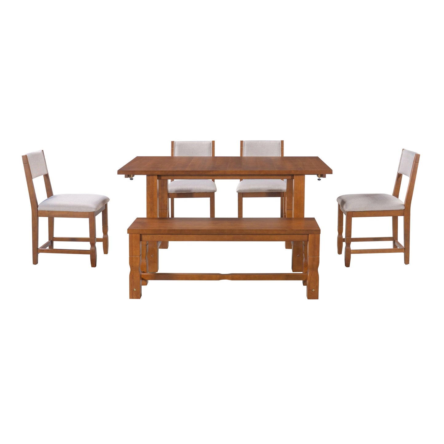 TOPMAX 6-Piece Dining Set with Bench
