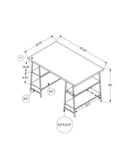 Computer Desk For Home Office, Laptop, Storage Shelves, Contemporary & Modern