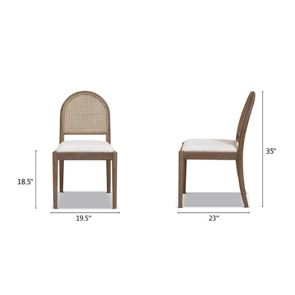 Panama - Curved Cane Side Dining Chair (Set of 2)