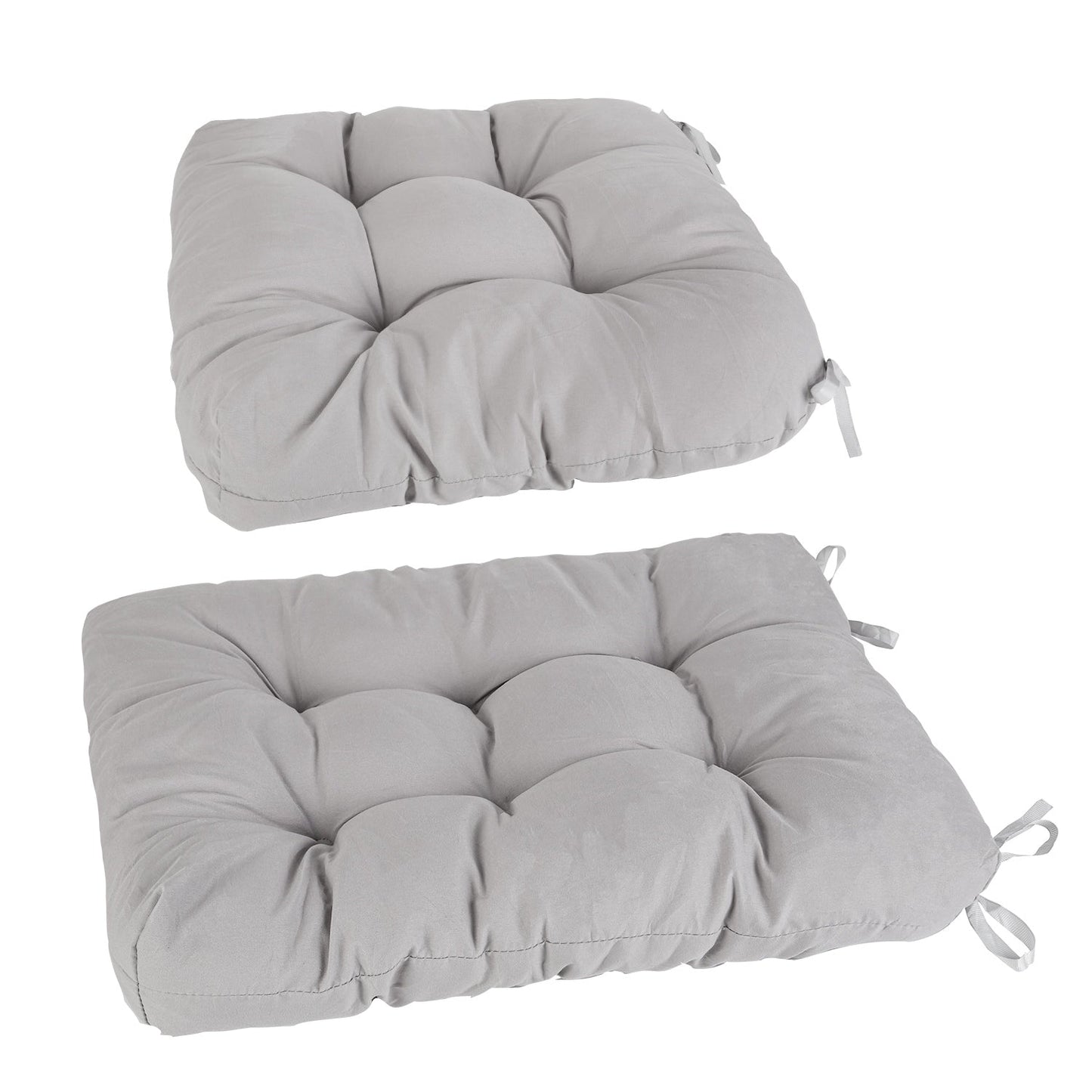 2Pcs Waterproof Rocking Chair Cushion Upper And Lower Back And Seat Sets with Non-Slip Ties Oxford Cloth Surface Polyester Filling Comfortable for Ind