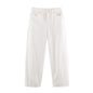 Washed Vintage Patchwork High-waisted Jeans