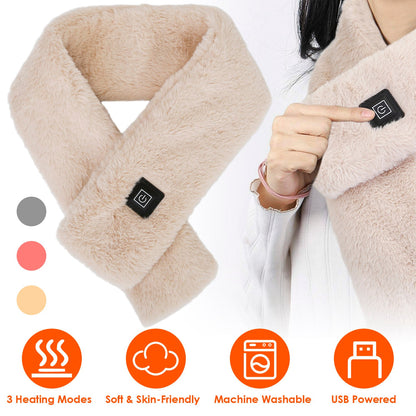 USB Heated Scarf with 3 Temperature Modes for Winter