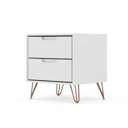 Rockefeller - Nightstand With 2 Drawers - White