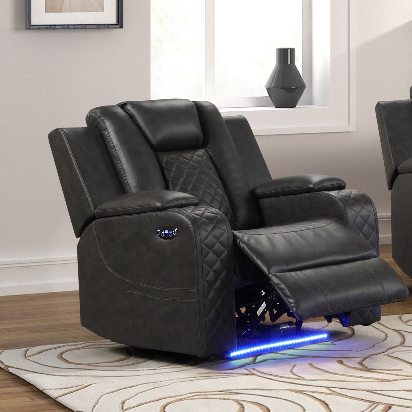 Benz - Power Recliner Set With LED Lighting And USB Charging