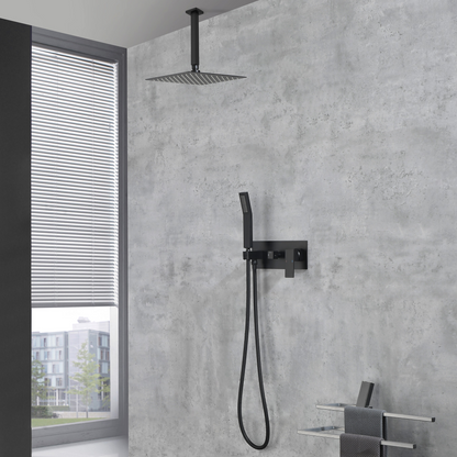 Matte Black Shower Head Set