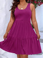 Tiered Scoop Neck Tank Dress