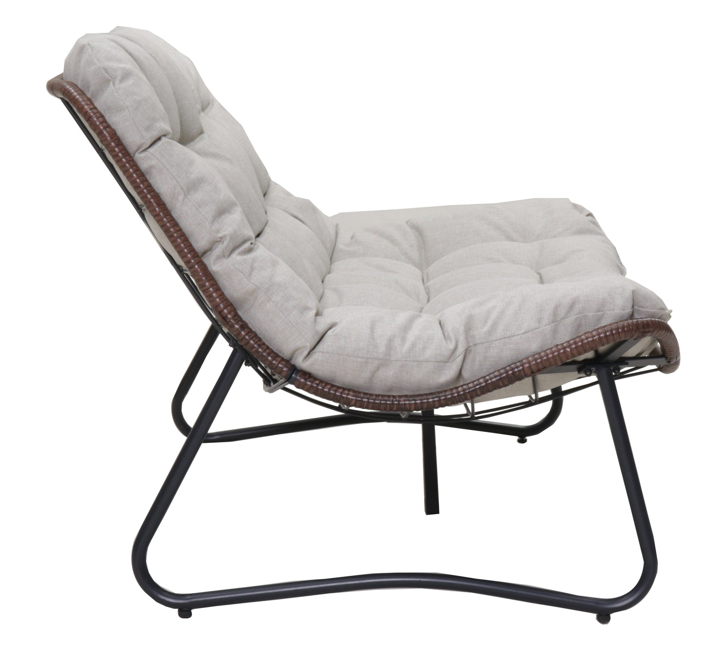 Patio Loveseat Sofa with Luxury Thick Cushion