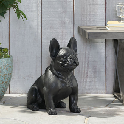 Outdoor French Bulldog Garden Sculpture