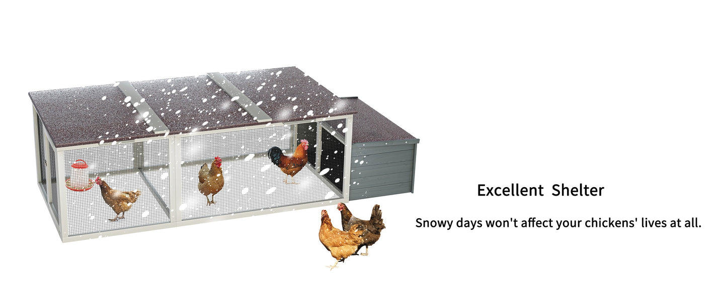 Large Chicken Coop with 20.93 Sq Ft Run