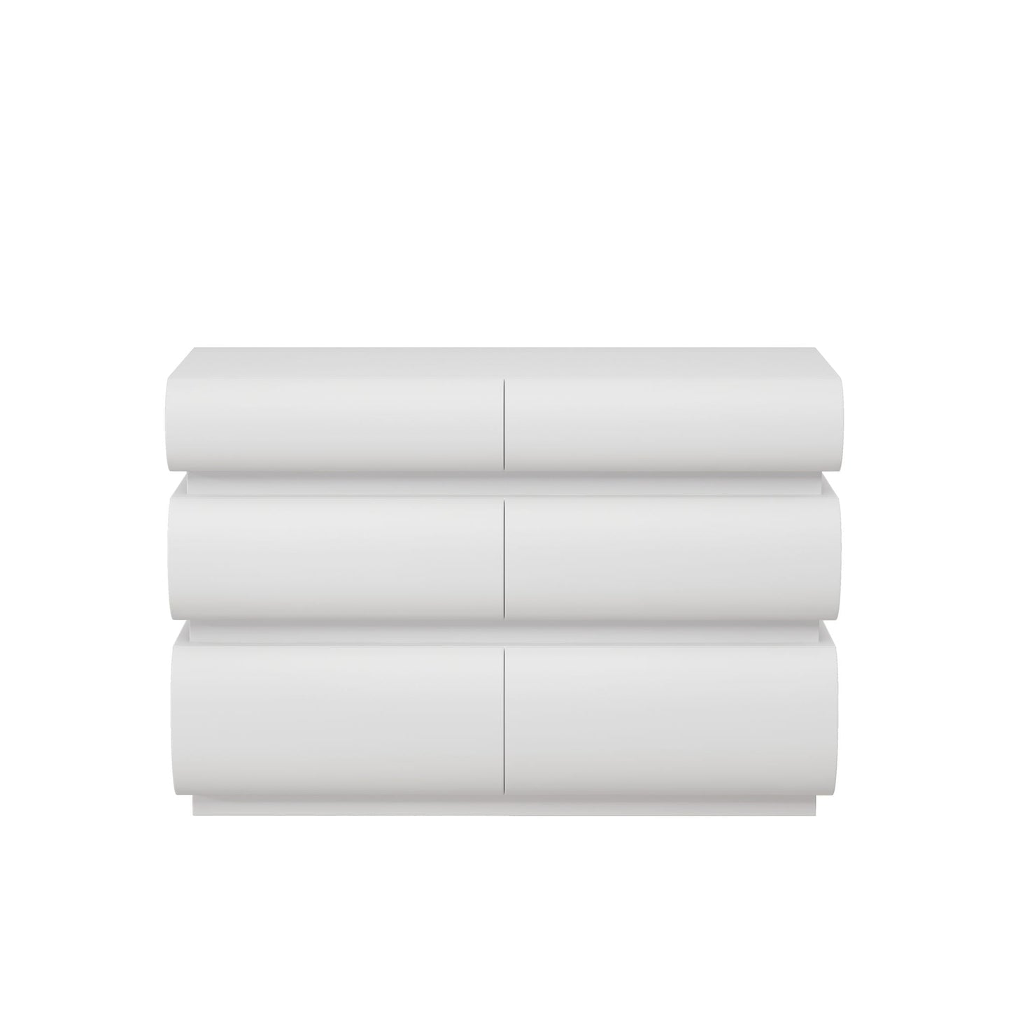 Minimalist Modern 6 Drawer Dresser, Handle Free Design With Wide Storage