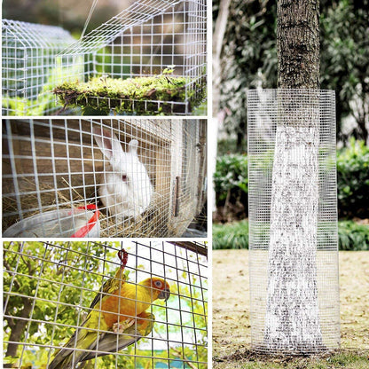 Galvanized Hardware Cloth, Gauge Metal Wire Fencing Roll For Garden And Animal Use - Silver
