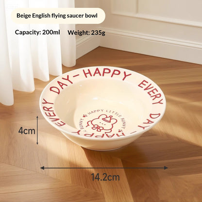 Ceramic Cat Food Cat Magnetic High-legged Cat Bowl Stand Cat Food Bowl Cervical Spine Protection Dog Bowl