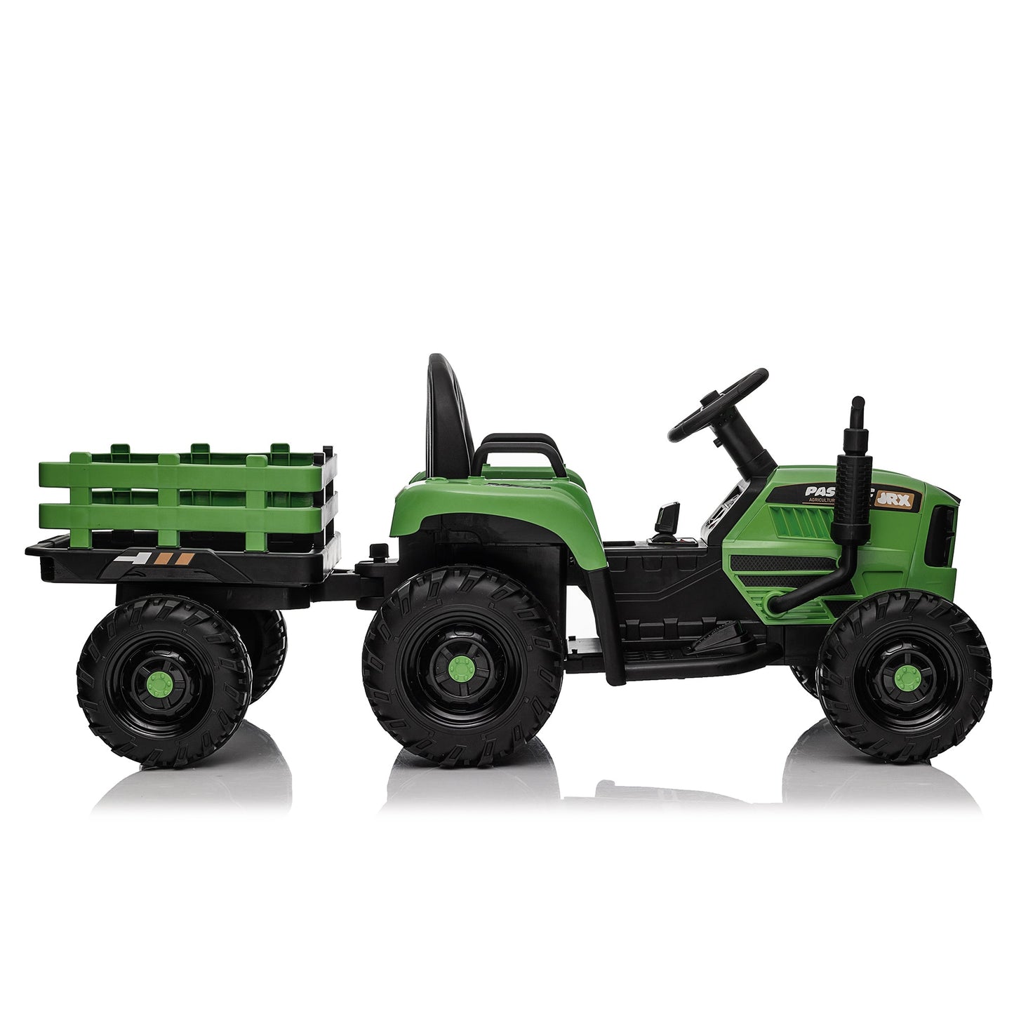 Ride On Tractor with Trailer, 24V Powered Electric Toy for Kids