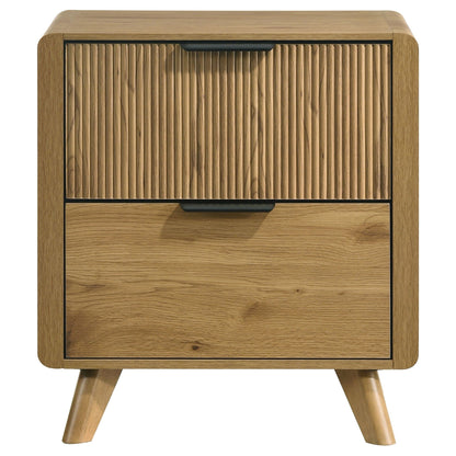 Bennett 2-drawer Bedroom Nightstand Bedside Table Light Oak