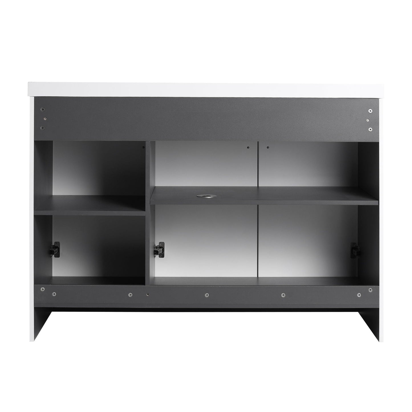 Contemporary Freestanding Bathroom Vanity With Resin Sink & Soft-Close Cabinet Doors