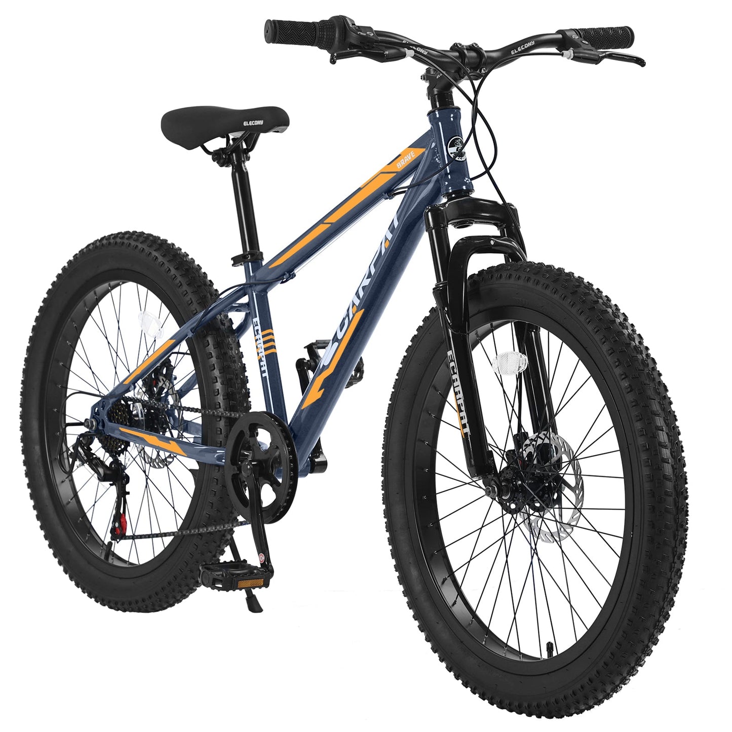 Elecony 24 Inch Fat Tire Mountain Bike