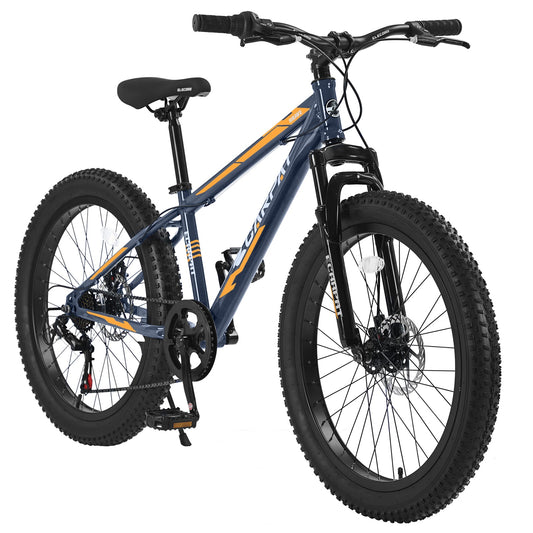 Elecony 24 Inch Fat Tire Mountain Bike