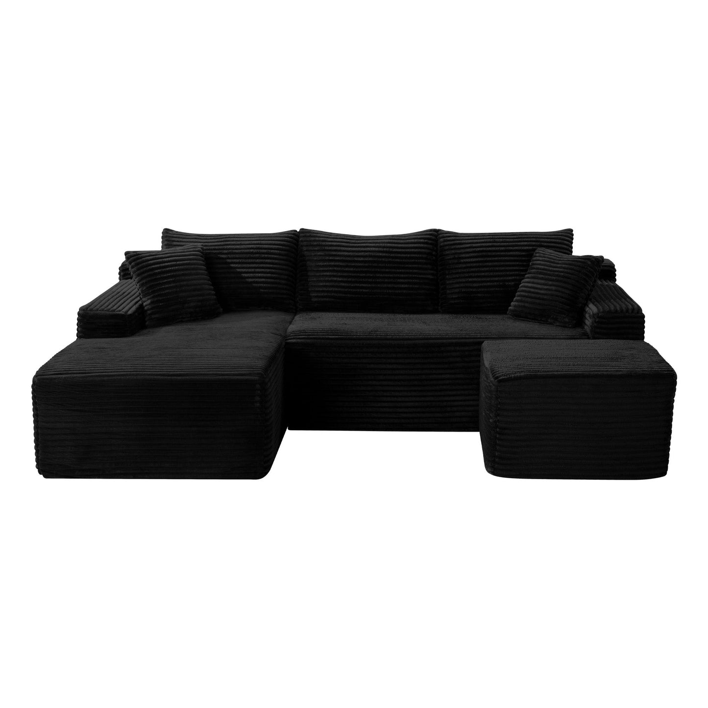 106.3" U-Shaped Cloud Sectional Sofa with Deep Seat