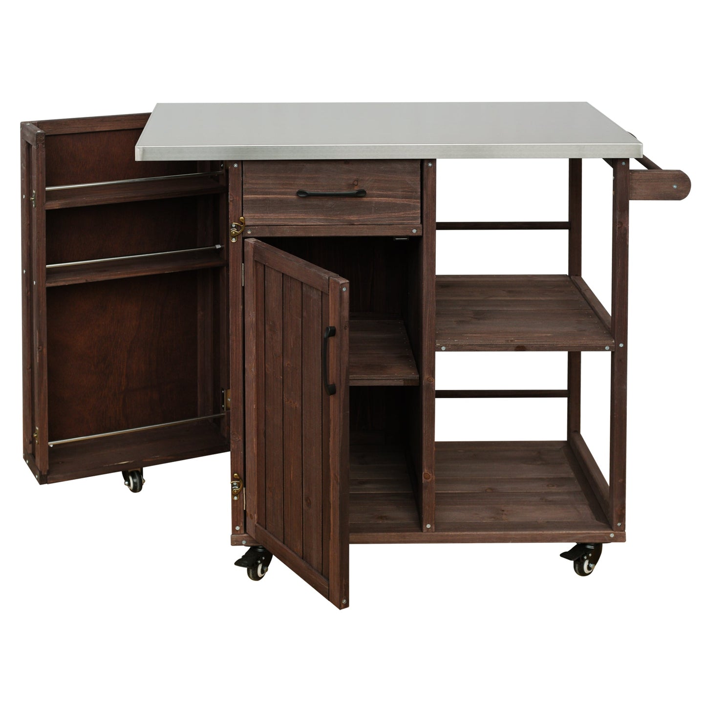 Outdoor Kitchen Island Fir Wood Prep Station