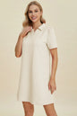 Texture Short Sleeve Dress