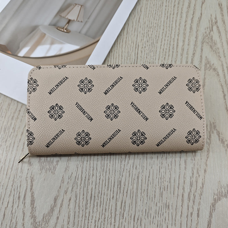 Simple And Stylish Single-zip Multi-cardholder Coin Purse