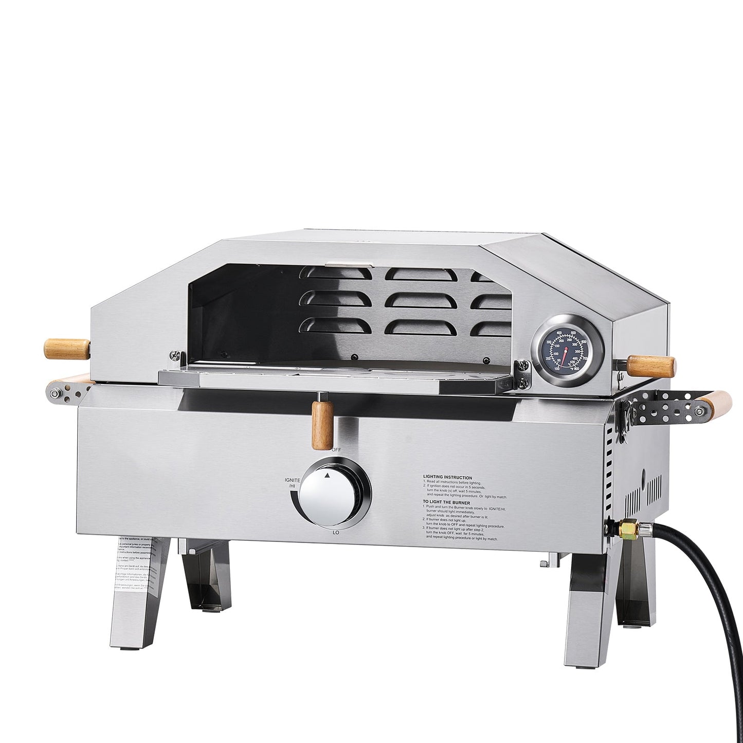 Outdoor Pizza Oven, 13 in Gas Fired Pizza-Maker