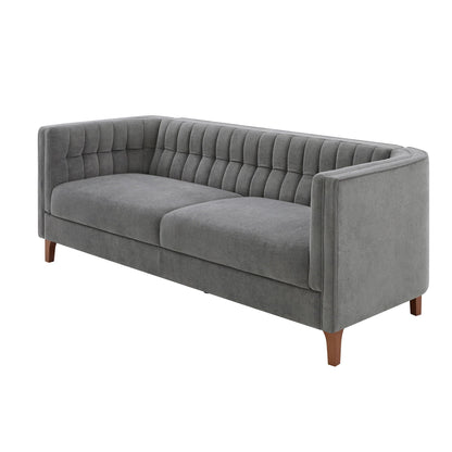 Modern 3 Seater Sofa Upholstered Couch with Curved Armrests