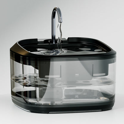 Large Capacity Fully Transparent Automatic Circulating Filtered Pet Water Fountain