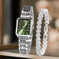 Womens Square-Shape Quartz Wristwatch Set