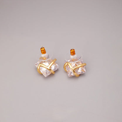 5A Gemstone Gold Plated Earrings