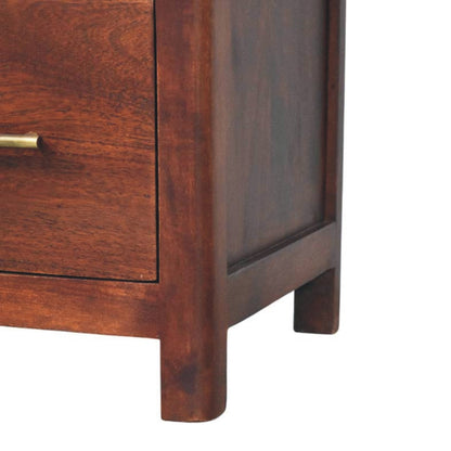 Solid Wood Arched Edge 1 Drawer Bedside