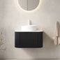 DINA 24" Bathroom Vanity & Sink with Floating Curved Edges Striped Storage Cabinet