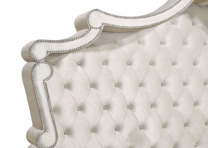 Antonella Upholstered California King Panel Bed Ivory