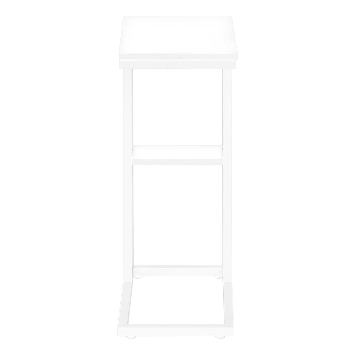 Accent Table, C - Shaped, Marble Look Contemporary & Modern Convenient Design