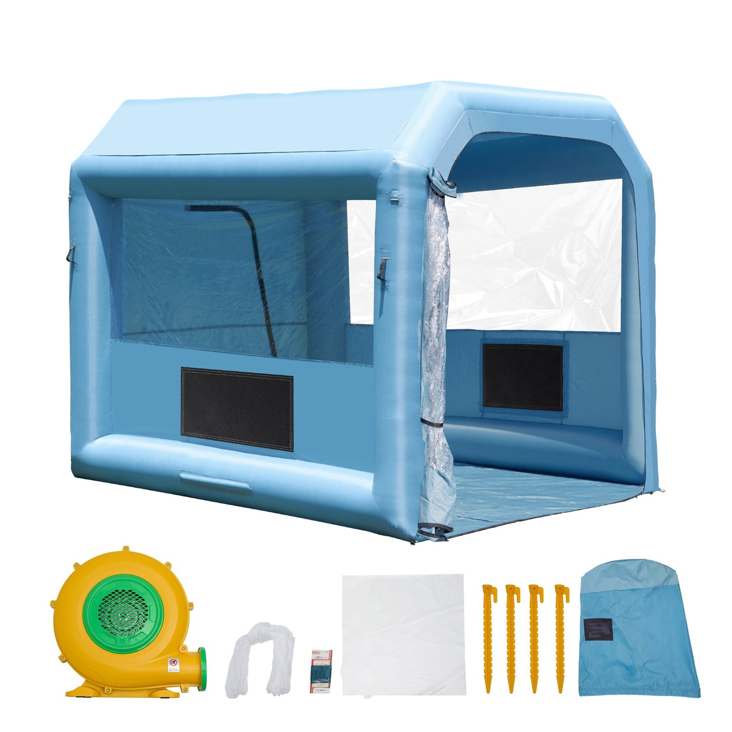 Inflatable Paint Booth, 9.8 x 8.2 x 8.2 ft with Powerful Blower and Air Filter System