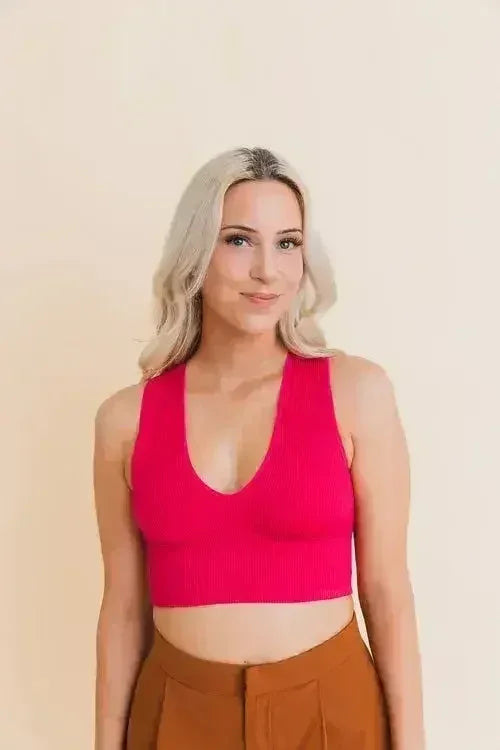 Eco Chic Ribbed Harmony Crop Top - Comfort and Sustainability Combined