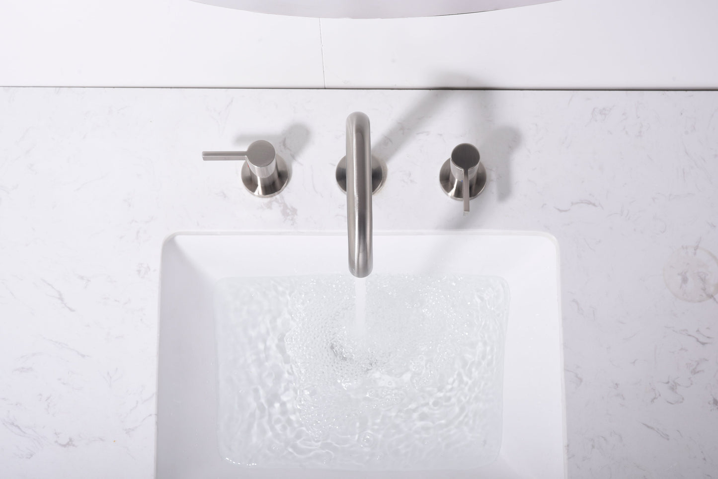 Bathroom Faucet For Bathroom Sink With Two Handles, Pop Up Drain And Supply Lines