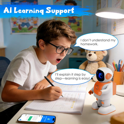 AI Dancing Robot Toy with Bluetooth Music & Voice Assistant