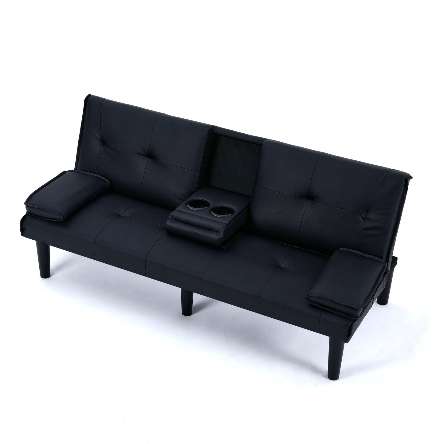 Sofa Bed With Foldable Design And Cup Holder