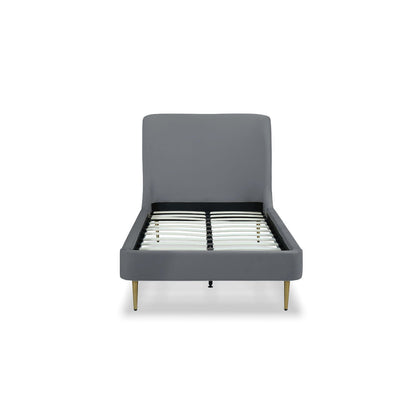 Heather - Upholstered Bed With Curved Headboard