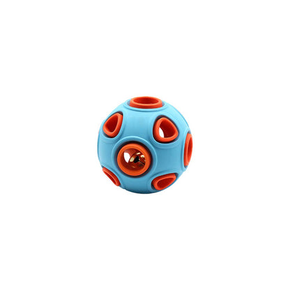 Dog Ball Toy, Dog Interactive Toy With Ring Bell Squeak Toys Dog Rubber Bouncy Ball Pet Exercise Game Puzzle Ball To Increase IQ Search & Catch Bite Resistant Chewing Toy