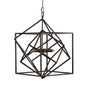 3 Light Metal Chandelier, Hanging Light Fixture With Adjustable Chain For Kitchen, Bulb Not Included - Black